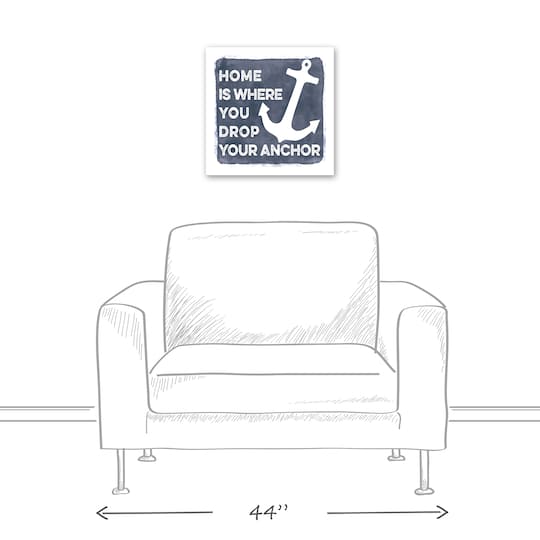 Home Is Where You Drop Your Anchor Canvas Wall Art